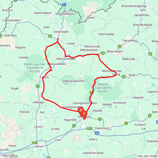 Name of route: 20250605_171101<br>Biker's name: Péter Mádi<br>Start: 2025.06.05.<br>Distance: 132.922 km<br>Average speed: 70 km/h<br> 20250605_171101