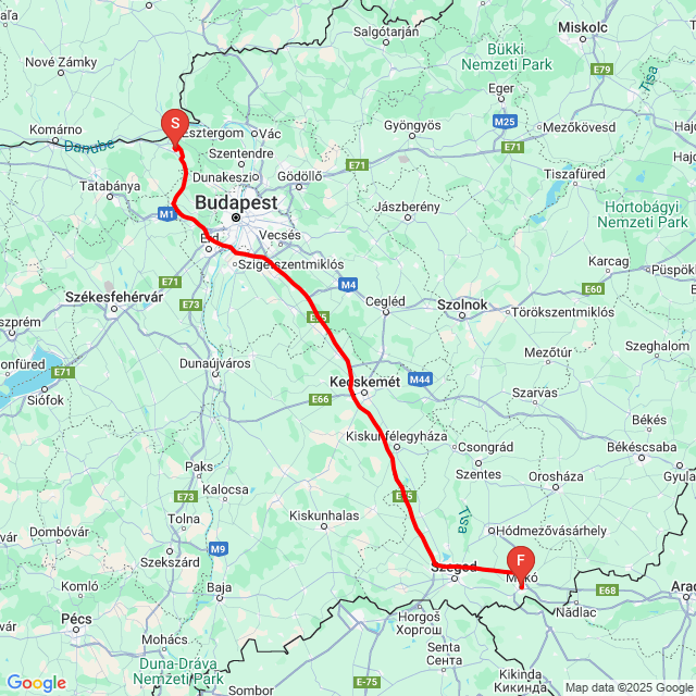 Name of route: 20250606_Makó Duster.<br>Biker's name: Béla Óvári<br>Start: 2025.06.06.<br>Distance: 250.625 km<br>Average speed: 77 km/h<br> 20250606_Makó Duster.