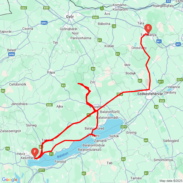 Nom du voyage: 20250523_055800<br>Motard: László Fehér<br>Départ: 2025.05.23.<br>Distance: 373.801 km<br>Vitesse moyenne: 64 km/h<br> 20250523_055800