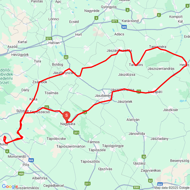 Name of route: 20250622_061522<br>Biker's name: Szécsi László<br>Start: 2025.06.22.<br>Distance: 198.681 km<br>Average speed: 73 km/h<br> 20250622_061522