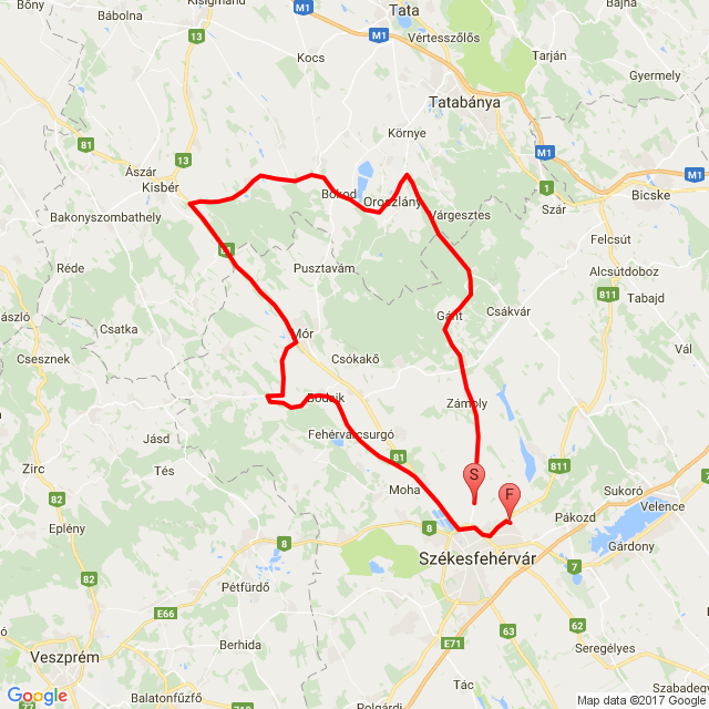 Nome della gita: 20160522_144604 Gánti speed<br>Motorista: Berber<br>Partenza: 2016.05.22.<br>Distanza: 117.928 km<br>Velocità media: 82 km/h<br> 20160522_144604 Gánti speed
