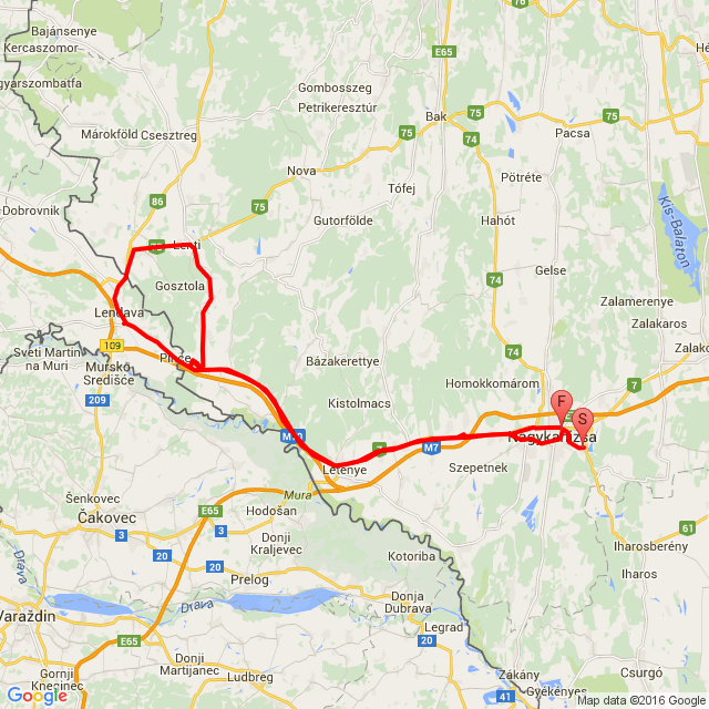 Nome della gita: 20160522(vasárnapi motorozás Tomival)<br>Motorista: Horváth Imre(Jimmy)<br>Partenza: 2016.05.22.<br>Distanza: 128.807 km<br>Velocità media: 66 km/h<br> 20160522(vasárnapi motorozás Tomival)