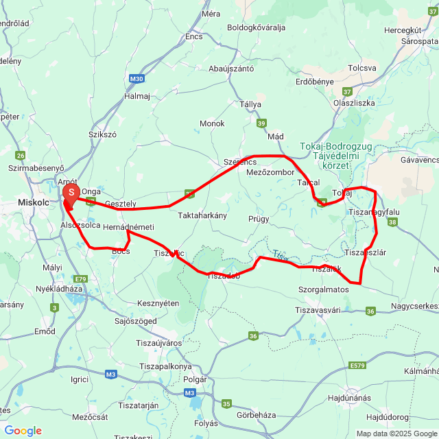 Nom du voyage: 20250630_160120<br>Motard: Péter Riczkó<br>Départ: 2025.06.30.<br>Distance: 135.473 km<br>Vitesse moyenne: 64 km/h<br> 20250630_160120