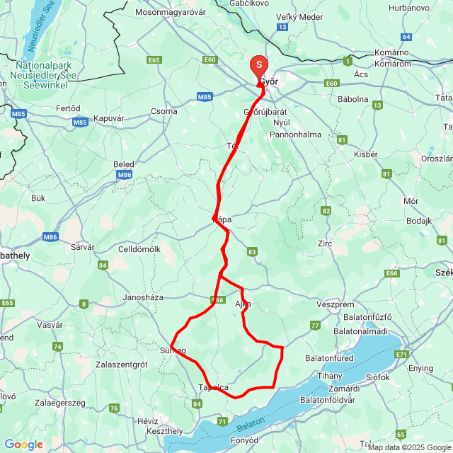 Nom du voyage: 20250713_084948<br>Motard: Nagy Tímea<br>Départ: 2025.07.13.<br>Distance: 253.919 km<br>Vitesse moyenne: 68 km/h<br> 20250713_084948