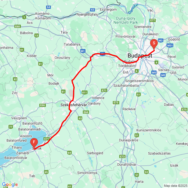 Name of route: Balaton kerülő 1 nap.<br>Biker's name: Töki<br>Start: 2025.08.20.<br>Distance: 137.728 km<br>Average speed: 66 km/h<br> Balaton kerülő 1 nap.