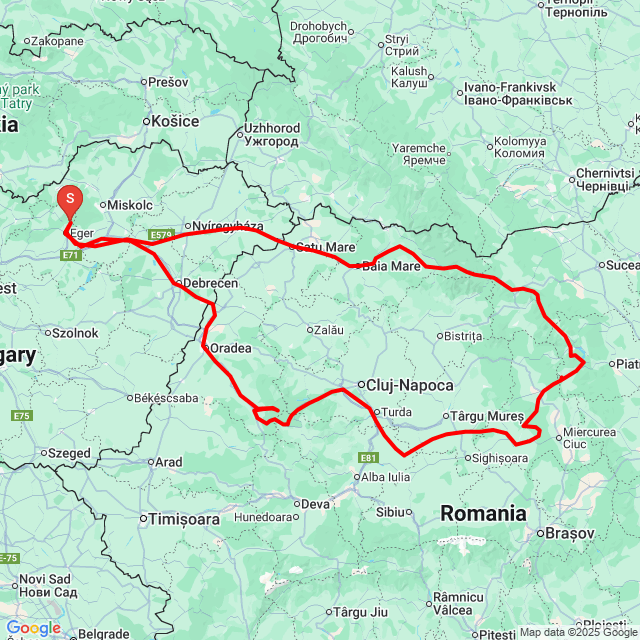 Nome della gita: 20240502_Romania<br>Motorista: HZoli<br>Partenza: 2024.05.02.<br>Distanza: 1578.35 km<br>Velocità media: 68 km/h<br> 20240502_Romania