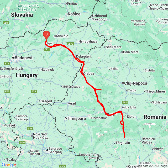 Nome della gita: 20240621_Transalpina<br>Motorista: HZoli<br>Partenza: 2024.06.21.<br>Distanza: 1400.29 km<br>Velocità media: 72 km/h<br> 20240621_Transalpina