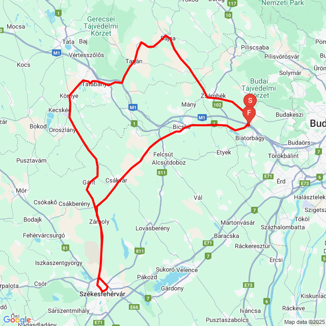 Nome della gita: 20250823_150619<br>Motorista: Koór Béla<br>Partenza: 2025.08.23.<br>Distanza: 171.213 km<br>Velocità media: 67 km/h<br> 20250823_150619