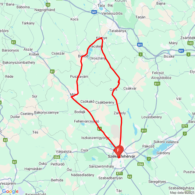 Name of route: 20241027_142909<br>Biker's name: Kristóf<br>Start: 2024.10.27.<br>Distance: 106.297 km<br>Average speed: 71 km/h<br> 20241027_142909
