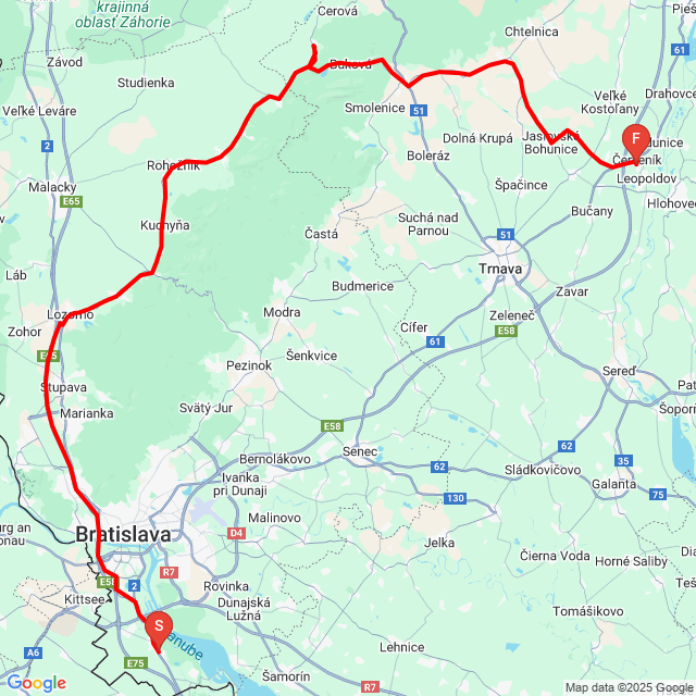 Útvonal neve: 20250920_144333<br>Motoros: Pavel Vavrinec<br>Indulás: 2025.09.20.<br>Távolság: 120.56 km<br>Átlagsebesség: 71 km/h<br> 20250920_144333