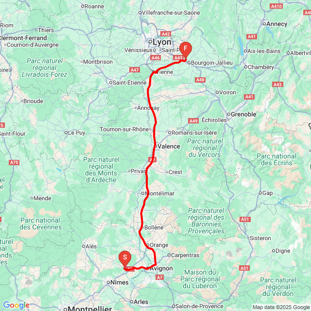 Name of route: 20251002_101800<br>Biker's name: Michel Favre<br>Start: 2025.10.02.<br>Distance: 256.684 km<br>Average speed: 81 km/h<br> 20251002_101800