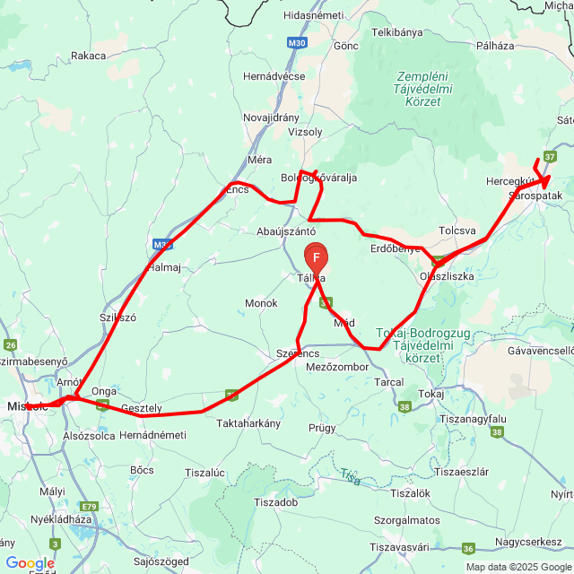 Name of route: 20251002_103136<br>Biker's name: Szigeti Elvira<br>Start: 2025.10.02.<br>Distance: 189.552 km<br>Average speed: 54 km/h<br> 20251002_103136