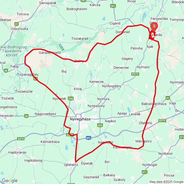Nom du voyage: 20251007_152044<br>Motard: Csobaik<br>Départ: 2025.10.07.<br>Distance: 202.38 km<br>Vitesse moyenne: 65 km/h<br> 20251007_152044
