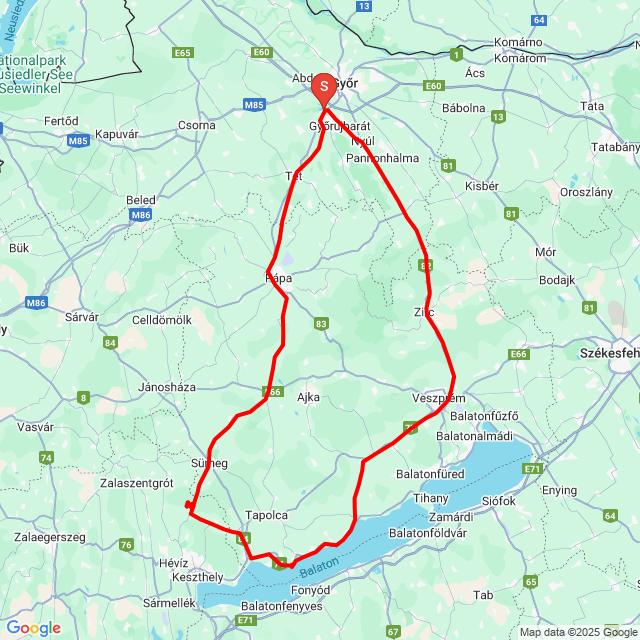 Name of route: 202510.11. őszi karika<br>Biker's name: Petykó<br>Start: 2025.10.11.<br>Distance: 279.147 km<br>Average speed: 83 km/h<br> 202510.11. őszi karika