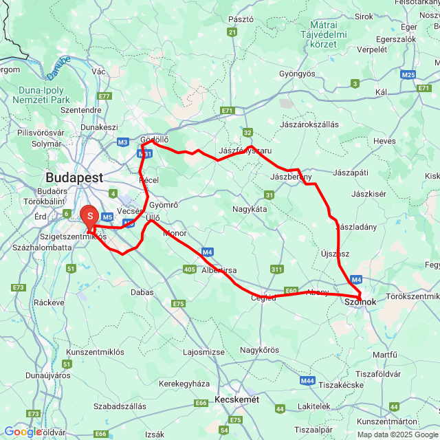 Name of route: 20251011_091304 Szolnok reptár <br>Biker's name: László Joó<br>Start: 2025.10.11.<br>Distance: 250.356 km<br>Average speed: 68 km/h<br> 20251011_091304 Szolnok reptár