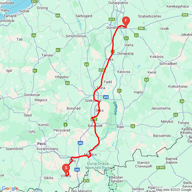 Name of route: 20251011_133058<br>Biker's name: Pajerich János<br>Start: 2025.10.11.<br>Distance: 151.947 km<br>Average speed: 61 km/h<br> 20251011_133058