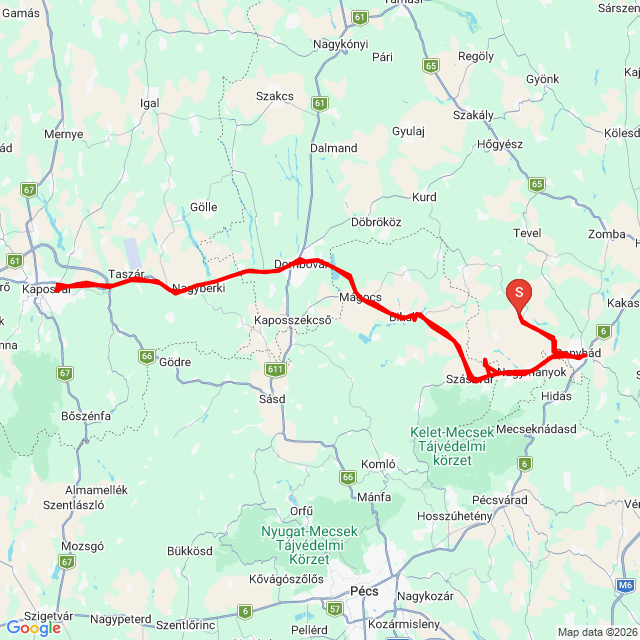 Nom du voyage: 20260315_133132<br>Motard: György Szilágyi<br>Départ: 2026.03.15.<br>Distance: 162.585 km<br>Vitesse moyenne: 63 km/h<br> 20260315_133132