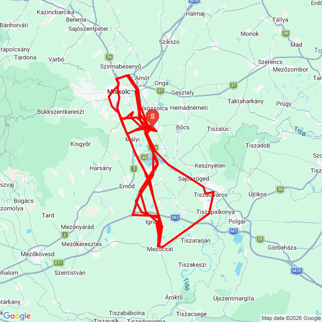 Nom du voyage: 20260505_161353<br>Motard: Erdei-Nagy Dzsenna<br>Départ: 2026.05.05.<br>Distance: 326.024 km<br>Vitesse moyenne: 70 km/h<br> 20260505_161353