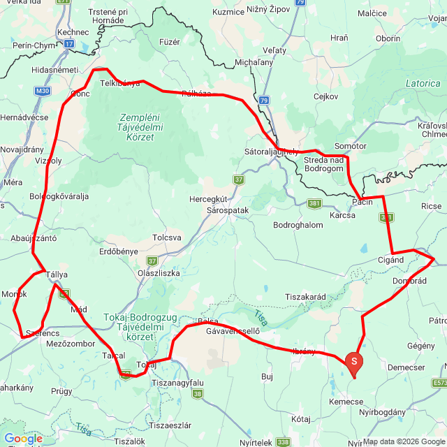 Nom du voyage: 20260510_154825<br>Motard: Soós Sándor<br>Départ: 2026.05.10.<br>Distance: 225.964 km<br>Vitesse moyenne: 79 km/h<br> 20260510_154825