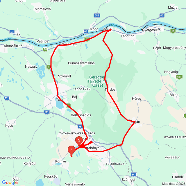 Nom du voyage: 20260523_145542<br>Motard: Tamás Heizler<br>Départ: 2026.05.23.<br>Distance: 105.127 km<br>Vitesse moyenne: 37 km/h<br> 20260523_145542