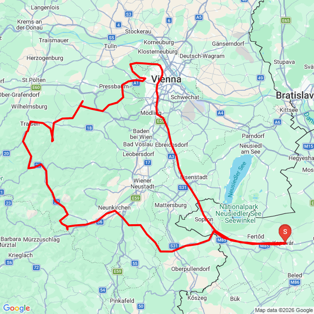 Name of route: 20260524_104157<br>Biker's name: Horvath Patrik<br>Start: 2026.05.24.<br>Distance: 458.429 km<br>Average speed: 81 km/h<br> 20260524_104157