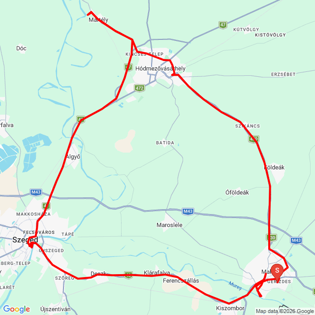 Name of route: 20260527_171326<br>Biker's name: Róbert Kurai<br>Start: 2026.05.27.<br>Distance: 119.332 km<br>Average speed: 63 km/h<br> 20260527_171326