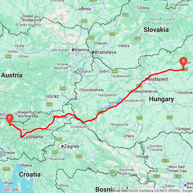 Name of route: Szlovén oda<br>Biker's name: Roland Joó<br>Start: 2026.05.27.<br>Distance: 657.51 km<br>Average speed: 95 km/h<br> Szlovén oda