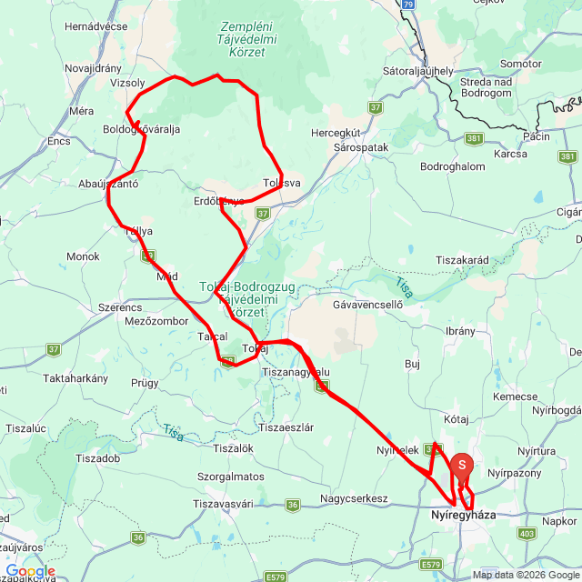 Name of route: zempléni keringő <br>Biker's name: Márián Attila<br>Start: 2026.06.20.<br>Distance: 200.961 km<br>Average speed: 47 km/h<br> zempléni keringő