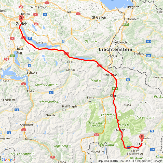 Zürich - St Moritz 160727