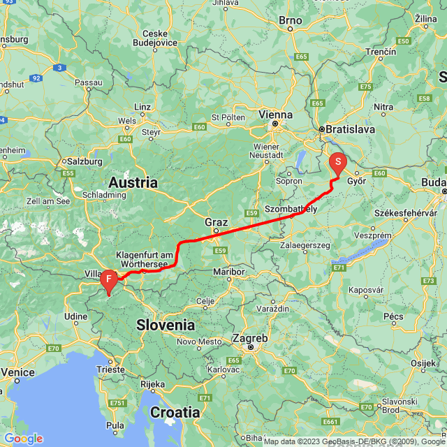 Nombre de la trayectoria: 201608-I-Győr-Triglav<br>Motociclista: Gáspy<br>Salida: 2016.08.12.<br>Distancia: 385.53 km<br>Velocidad media: 99 km/h<br> 201608-I-Győr-Triglav