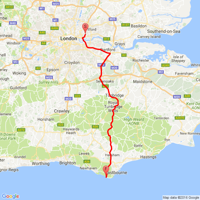 Útvonal neve: Seven Sisters cliff <br>Motoros: Viktor<br>Indulás: 2016.07.31.<br>Távolság: 120.113 km<br>Átlagsebesség: 69 km/h<br> Seven Sisters cliff