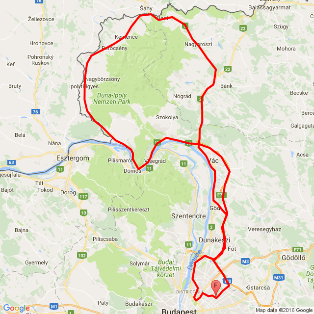 Name of route: 2016.09.24 Zebegényi Tökfesztivál<br>Biker's name: Garamszegi Péter<br>Start: 2016.09.24.<br>Distance: 191.361 km<br>Average speed: 72 km/h<br> 2016.09.24 Zebegényi Tökfesztivál