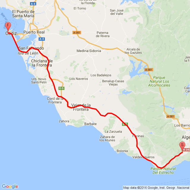 Nome della gita: 20161110_Marbella n. Cadiz<br>Motorista: Kapplerhering<br>Partenza: 2016.11.10.<br>Distanza: 113.579 km<br>Velocità media: 66 km/h<br> 20161110_Marbella n. Cadiz