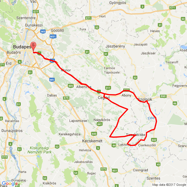 Name of route: 20170504_Tiszakürt<br>Biker's name: Miki<br>Start: 2017.05.04.<br>Distance: 286.705 km<br>Average speed: 66 km/h<br> 20170504_Tiszakürt