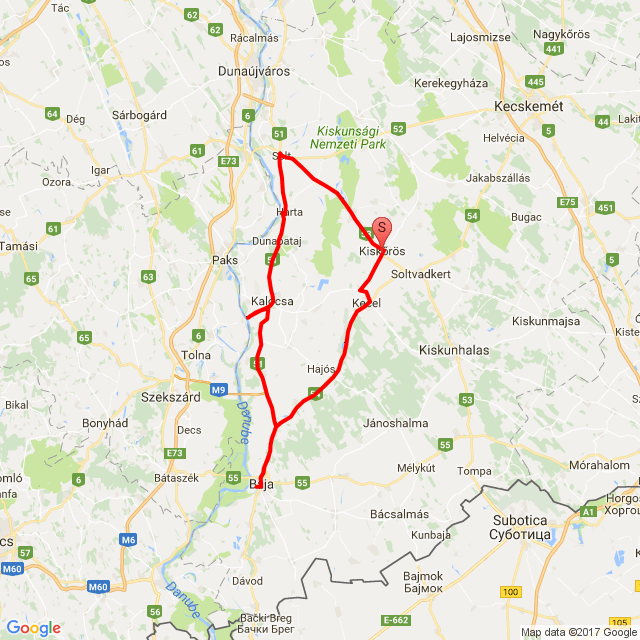 Name of route: 20170506_122838<br>Biker's name: Gábor Tiszai<br>Start: 2017.05.06.<br>Distance: 189.748 km<br>Average speed: 91 km/h<br> 20170506_122838