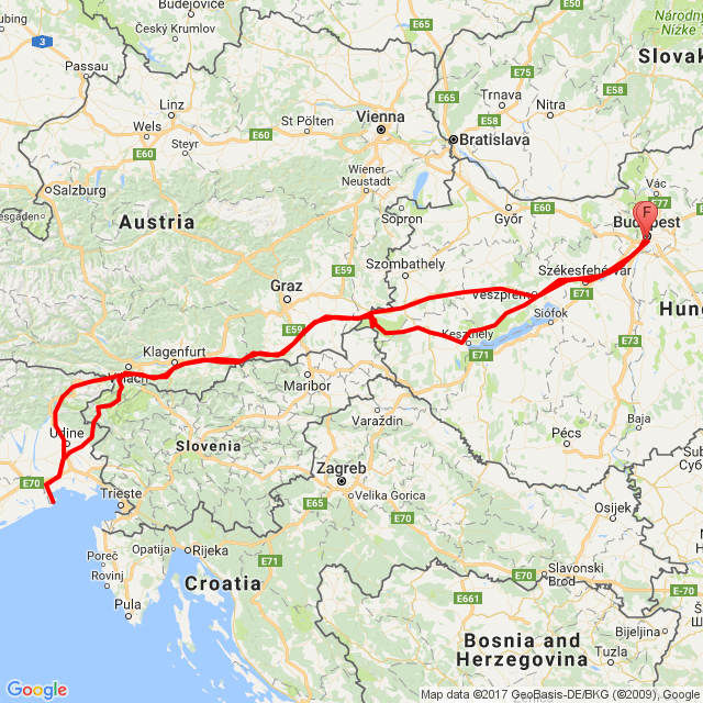 Nome della gita: 20170518_Lignano Biker Fest<br>Motorista: Perjés Ferenc<br>Partenza: 2017.05.18.<br>Distanza: 1482.76 km<br>Velocità media: 72 km/h<br> 20170518_Lignano Biker Fest