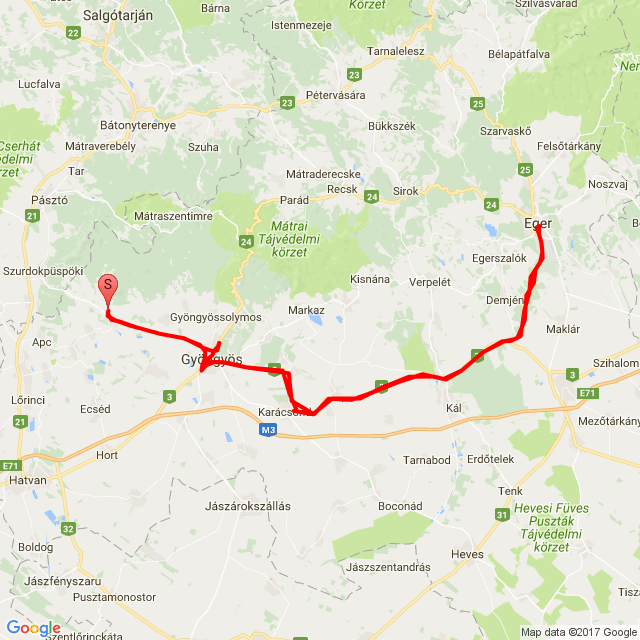 Nome della gita: 20170521_174259<br>Motorista: Csaba Bokros<br>Partenza: 2017.05.21.<br>Distanza: 134.55 km<br>Velocità media: 100 km/h<br> 20170521_174259