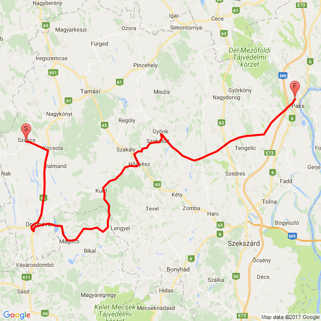 Name of route: 20170607_Paks_Szakcs<br>Biker's name: Magyarfalvi László<br>Start: 2017.06.07.<br>Distance: 116.893 km<br>Average speed: 62 km/h<br> 20170607_Paks_Szakcs