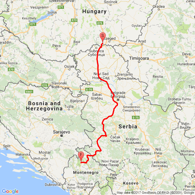 Nome della gita: balkan fantasztik 1.nap<br>Motorista: Vázsonyi István<br>Partenza: 2017.06.20.<br>Distanza: 540.978 km<br>Velocità media: 76 km/h<br> balkan fantasztik 1.nap