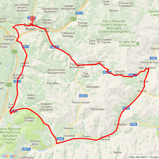 2017.06.24. Bolzano-Cavalese-Moena-Karrerpass-Bolzano