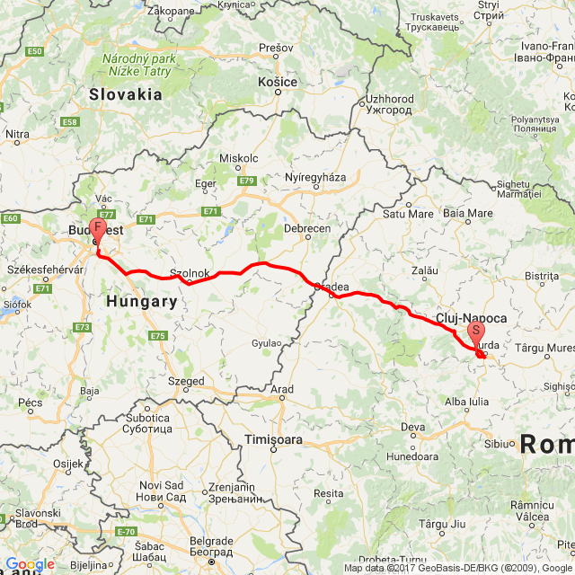 Nome della gita: Székelyföld-Budapest<br>Motorista: Gábor Kántás<br>Partenza: 2017.07.16.<br>Distanza: 446.339 km<br>Velocità media: 83 km/h<br> Székelyföld-Budapest