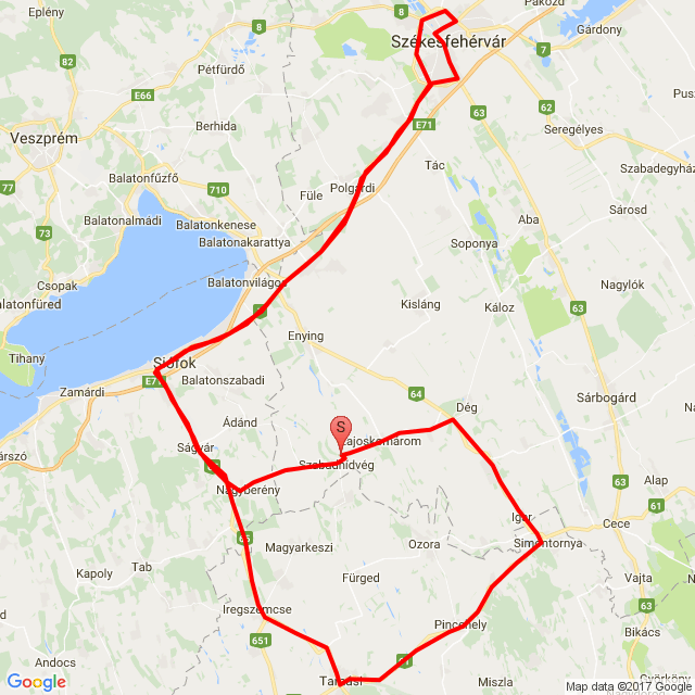 Nome della gita: 20170716_132315<br>Motorista: Gábor Dörögdi<br>Partenza: 2017.07.16.<br>Distanza: 225.884 km<br>Velocità media: 79 km/h<br> 20170716_132315