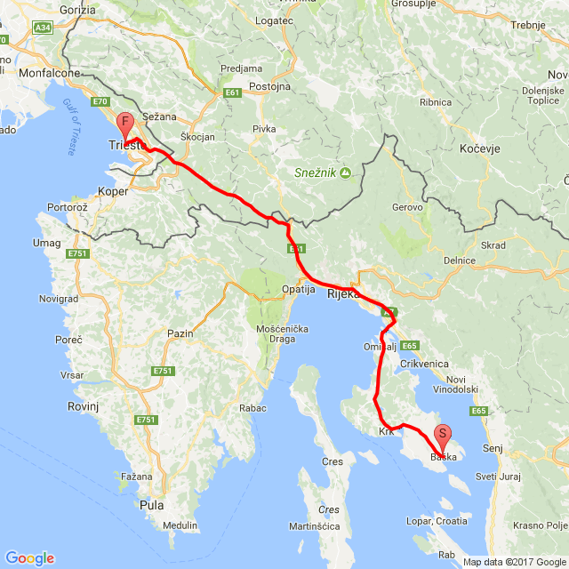 Baška (HR) - Trieste (IT)