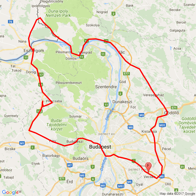 Nome della gita: 2017.09.16. Üvegtigris<br>Motorista: Laszlo van der Maar<br>Partenza: 2017.09.16.<br>Distanza: 204.836 km<br>Velocità media: 52 km/h<br> 2017.09.16. Üvegtigris