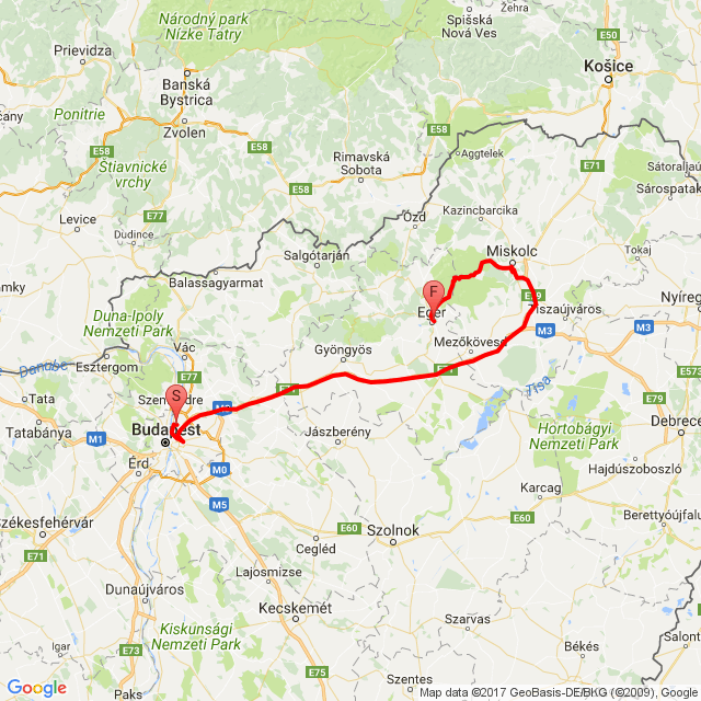 Nome della gita: 20170916_Budapest-Miskolc-Eger<br>Motorista: Farkas Zoltán<br>Partenza: 2017.09.16.<br>Distanza: 255.857 km<br>Velocità media: 72 km/h<br> 20170916_Budapest-Miskolc-Eger