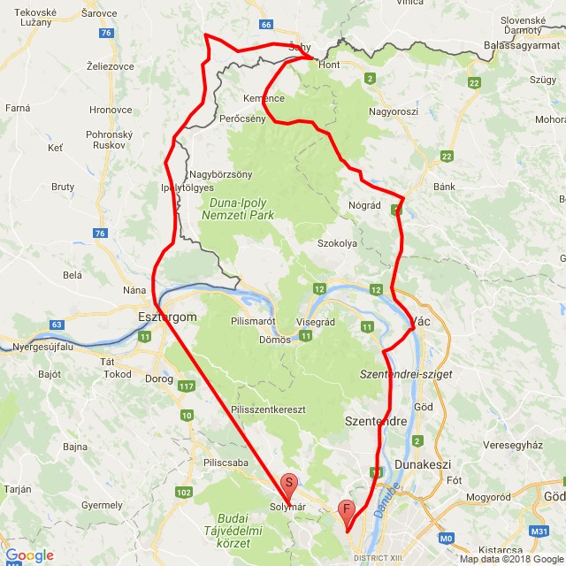 Nome della gita: 20180407_125415<br>Motorista: Sarlós András<br>Partenza: 2018.04.07.<br>Distanza: 132.575 km<br>Velocità media: 61 km/h<br> 20180407_125415