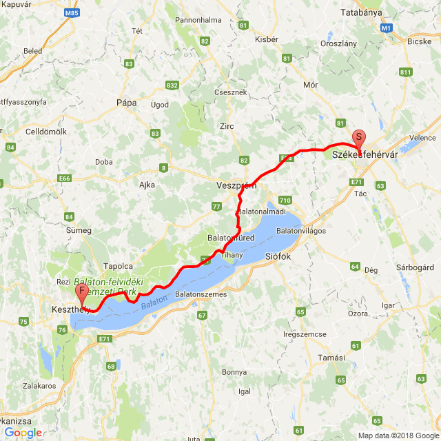 Nome della gita: gyenes 2018<br>Motorista: Norbert Mikó<br>Partenza: 2018.05.04.<br>Distanza: 121.743 km<br>Velocità media: 85 km/h<br> gyenes 2018