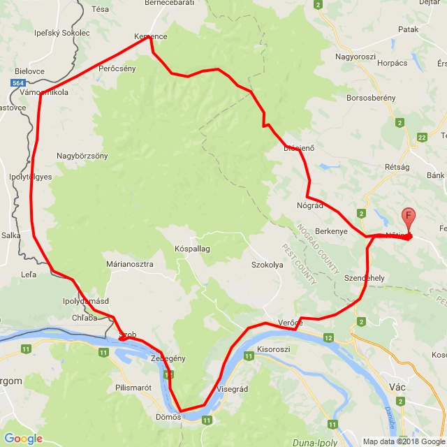 Útvonal neve: 20180624_Nőtincs_Kemence_Szob_Nőtincs<br>Motoros: Fülöp Zsolt<br>Indulás: 2018.06.24.<br>Távolság: 103.305 km<br>Átlagsebesség: 50 km/h<br> 20180624_Nőtincs_Kemence_Szob_Nőtincs
