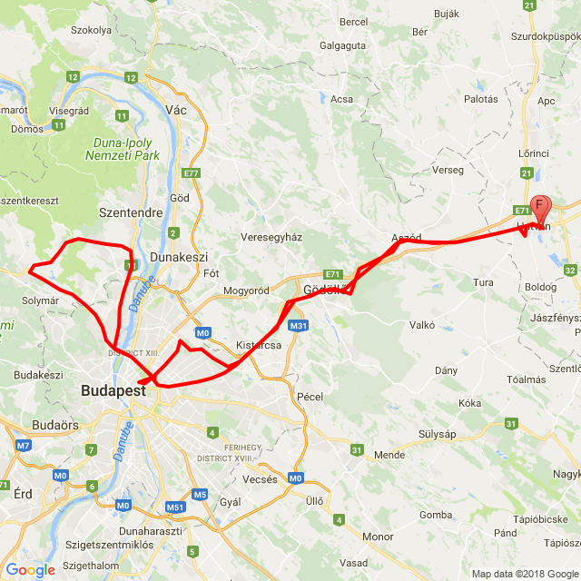 Útvonal neve: 20180619 GS Adventure teszt<br>Motoros: Bujdosó Antal<br>Indulás: 2018.06.19.<br>Távolság: 170.421 km<br>Átlagsebesség: 51 km/h<br> 20180619 GS Adventure teszt